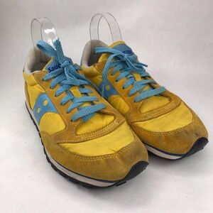 Saucony Jazz Low Pro Women's Size 10 Yellow Blue Sneakers Shoes